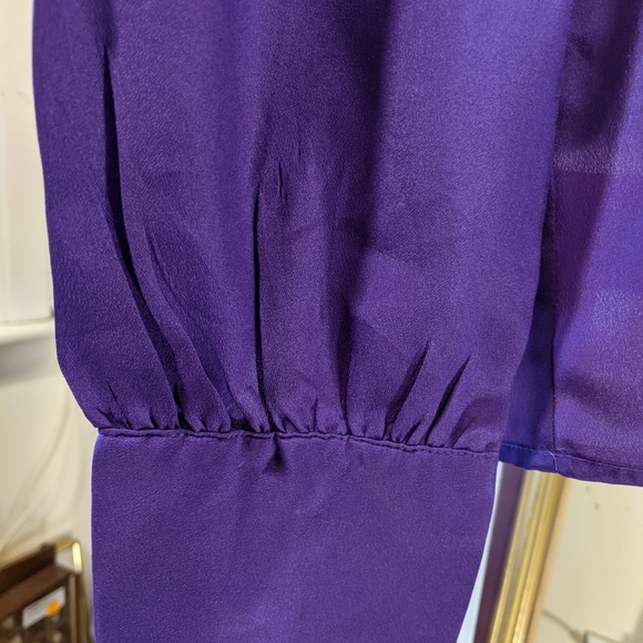 J Crew Bright Purple Blouse SZ M - Picture 9 of 11